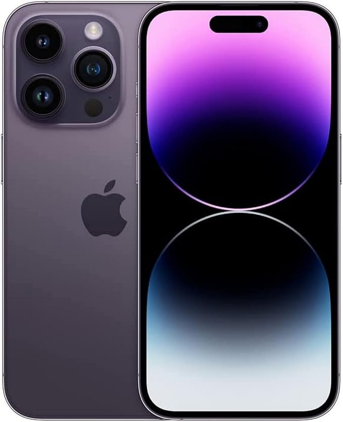Apple iPhone 14 Pro (renovado), 128 GB, morado profundo - desbloqueado