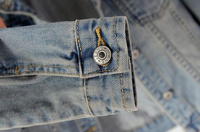 Chaqueta vaquera con capucha desmontable casual para mujer