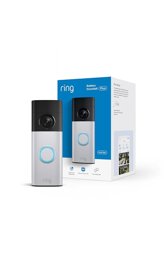 Videotimbre inalámbrico 2K Ring Plus (último modelo): Retina...