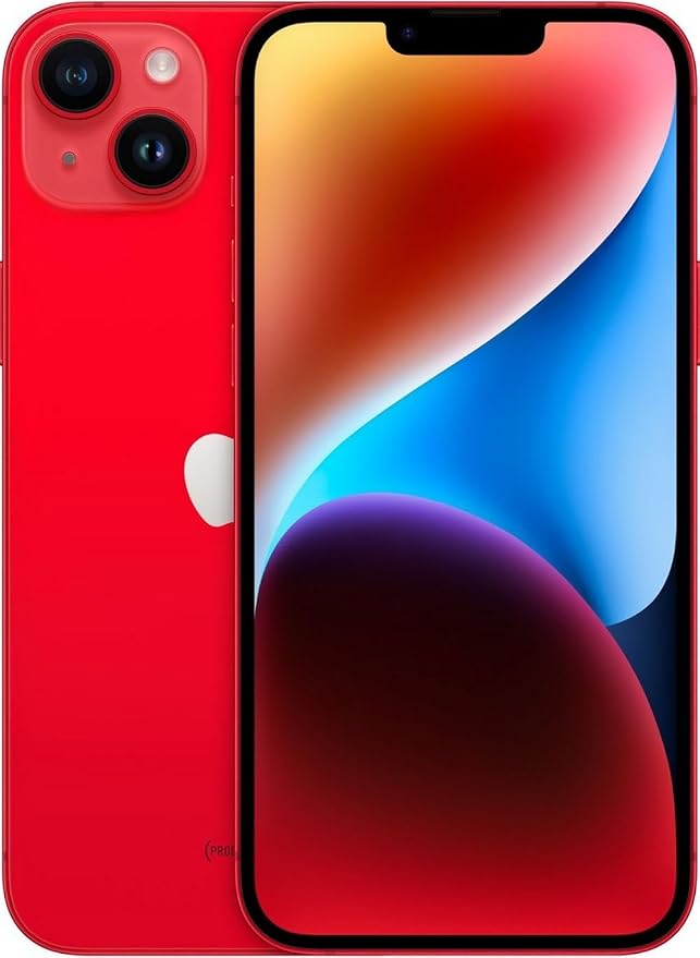 Apple iPhone 14 Plus, 128 GB, (PRODUCT) Rojo - Desbloqueado (Renovado)