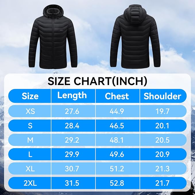 Chaquetas térmicas para mujeres y hombres con batería