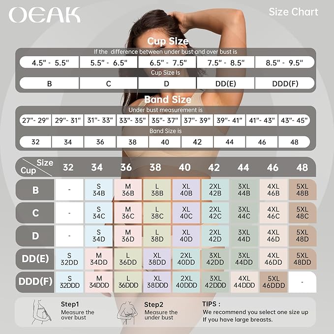 OEAK Brasier de gelatina inalámbrico para mujer