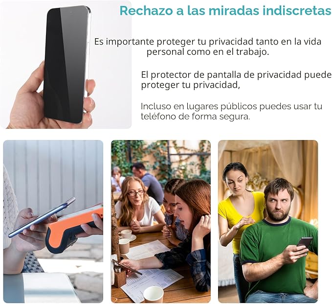 PEHAEL Paquete de 3+3 protectores de pantalla de privacidad...