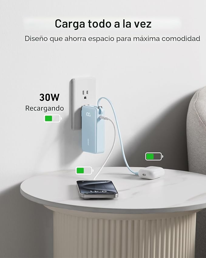 Anker Cargador portátil Nano 3 en 1 para iPhone