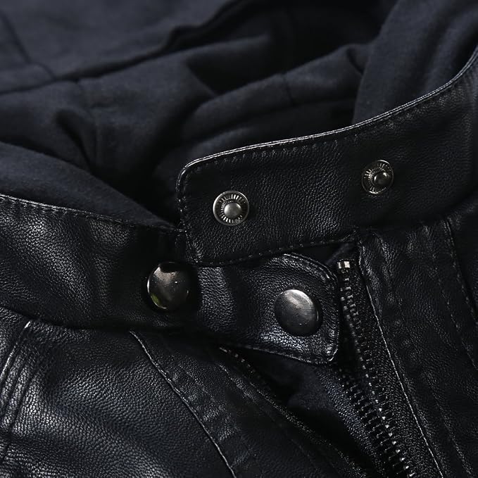 Tanming Chaqueta de piel sintética con capucha