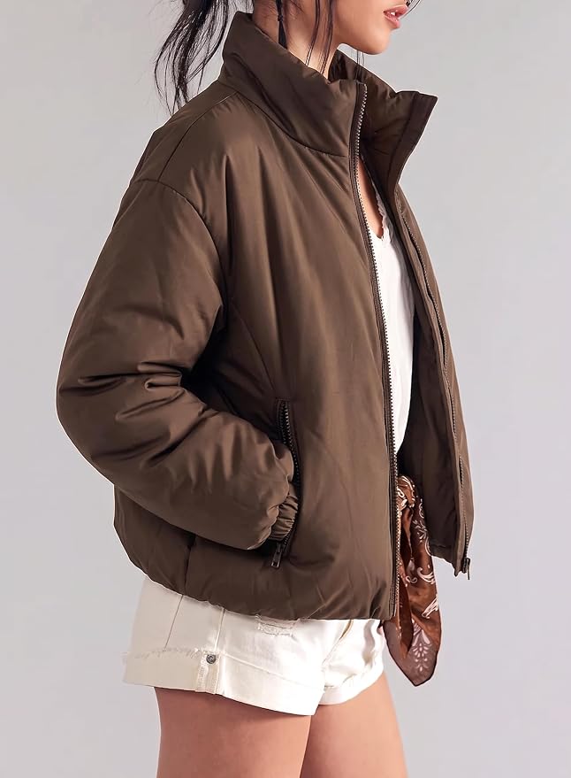 Darong Chaqueta bomber acolchada ligera con bolsillos para m...