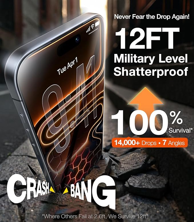 UltraGlass 9H+ Vidrio para iPhone 16 Pro Protector de pantal...