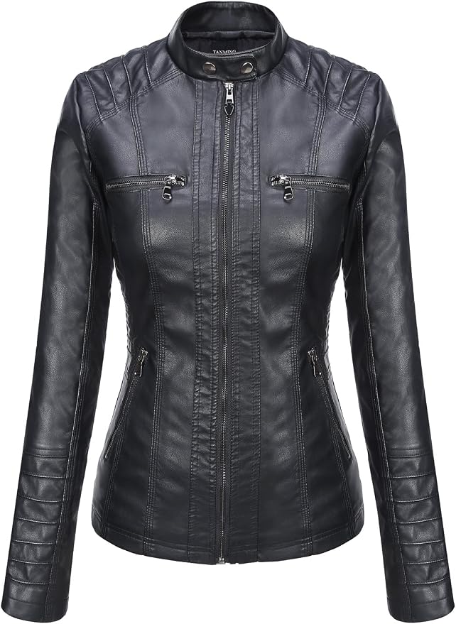 Tanming Chaqueta de piel sintética con capucha