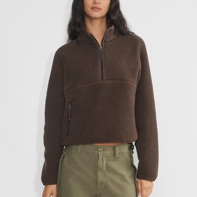 Sudaderas con cremallera de un cuarto para mujer