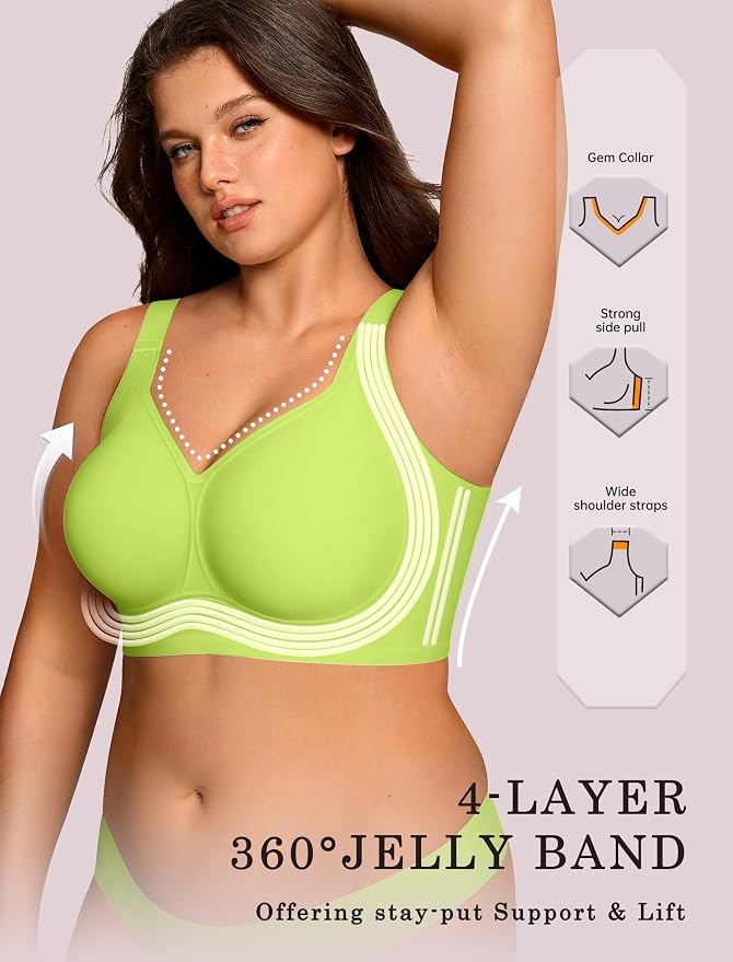 OEAK Brasier de gelatina inalámbrico para mujer