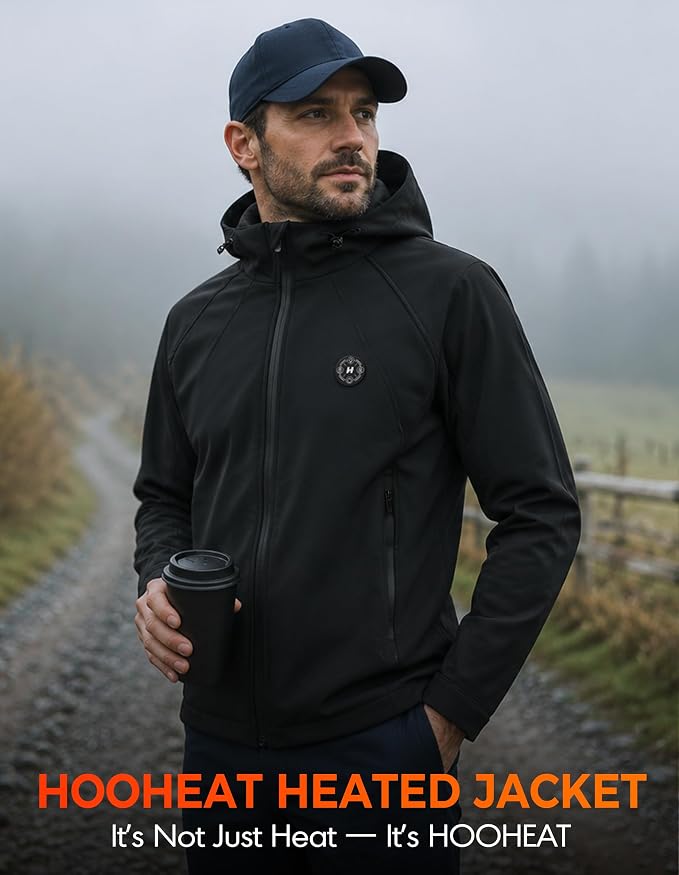 Chaqueta térmica para hombre con batería de 16000 mAh abrigo...