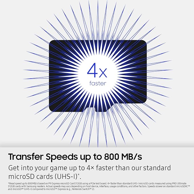 Samsung P9 Express microSDXC 512GB para Nintendo Switch 2