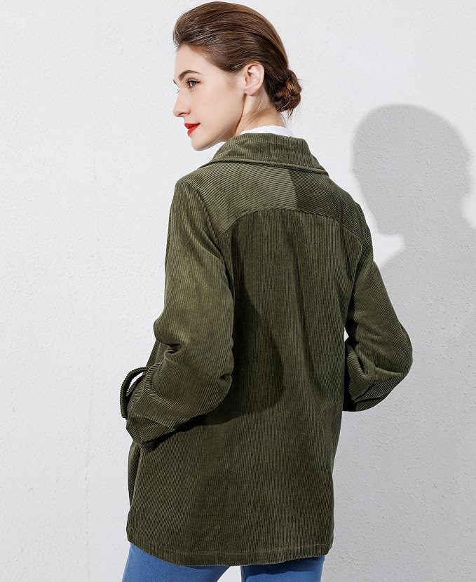 Minibee Chaquetas de pana para mujer