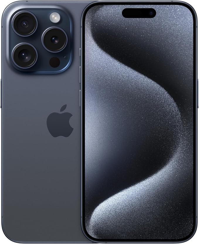 Apple iPhone 15 Pro, 128 GB, Azul Titanio - Desbloqueado (Renovado)