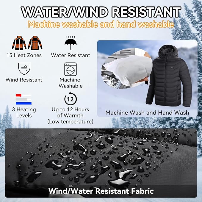 Chaquetas térmicas para mujeres y hombres con batería