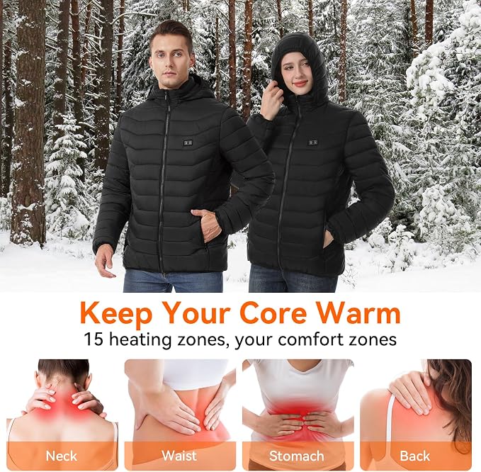 Chaquetas térmicas para mujeres y hombres con batería