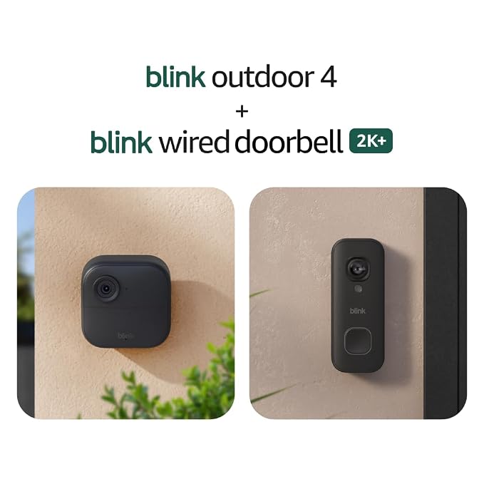 Blink Outdoor 4 y Videotimbre cableado 2K+ (último modelo):...