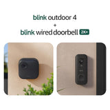 Blink Outdoor 4 y Videotimbre cableado 2K+ (último modelo):...