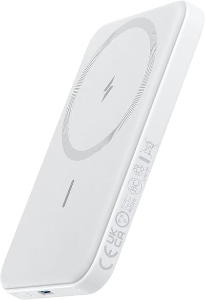 Anker 621 Cargador portátil magnético (MagGo), Banco de energía inalámbrico de 5,000 mAh con cable USB-C, paquete de batería compatible con Magsafe para iPhone 16/15/14/13/12 Series