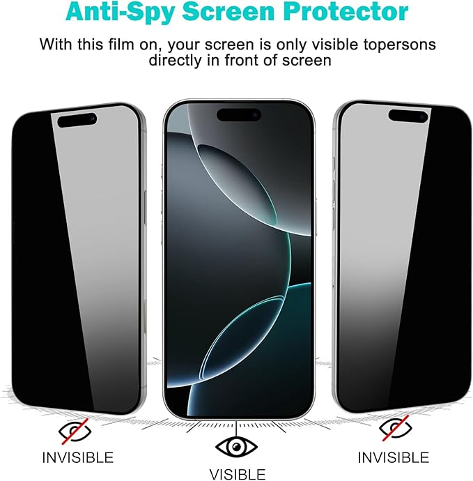 PEHAEL Paquete de 3+3 protectores de pantalla de privacidad...