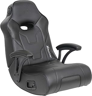 X Rocker Video Gaming Floor Rocker Chair, Built-in Audio, College Dorm Essentials for Guys and Girls, Bedroom, Foldable, Gifts for Gamers