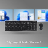 Logitech MK270 Combo de teclado y mouse inalámbricos de tama...
