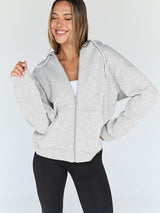 Trendy Queen Sudaderas de gran tamaño con cremallera para mu...