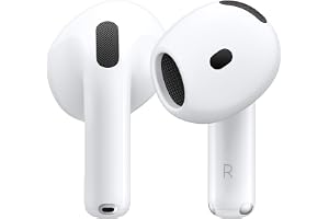 Apple AirPods 4 auriculares inalámbricos, auriculares Bluetooth, audio espacial personalizado, resistente al sudor y al agua, estuche de carga USB-C, chip H2, hasta 30 horas de duración de batería