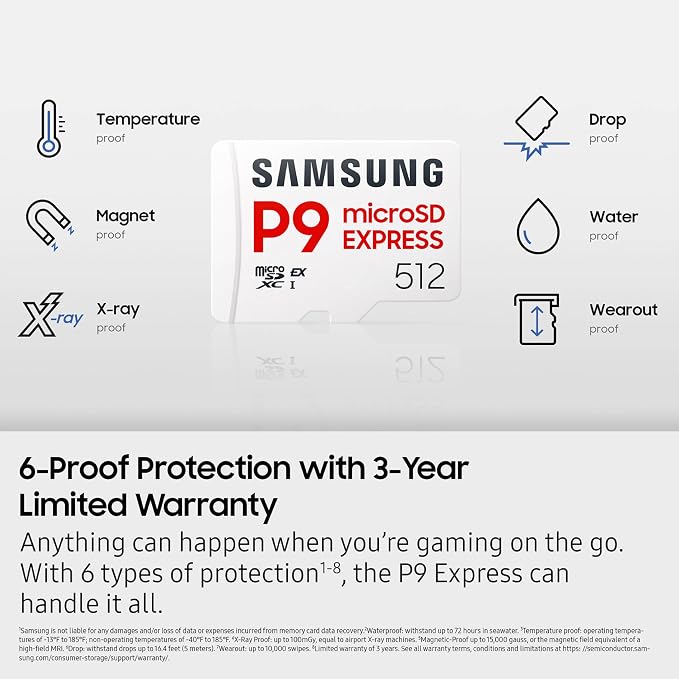 Samsung P9 Express microSDXC 512GB para Nintendo Switch 2