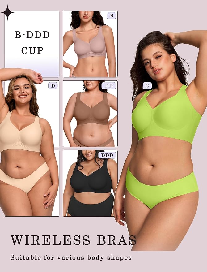 OEAK Brasier de gelatina inalámbrico para mujer