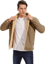 MAGCOMSEN Chaqueta de invierno para hombre con forro de sher...