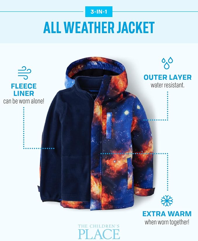 The Children's Place Chaqueta de invierno pesada 3 en 1 para...