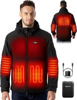 WASOTO Chaquetas térmicas para hombre con batería de 18400 m...