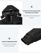 MoFiz Chaqueta de esquí para niños con capucha de forro pola...