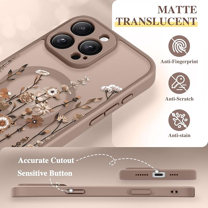 GVIEWIN Funda para iPhone 16 Pro compatible con MagSafe