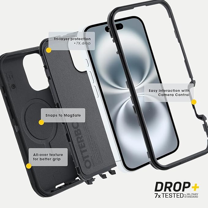 OtterBox Funda MagSafe de la serie Defender para iPhone 16 P...