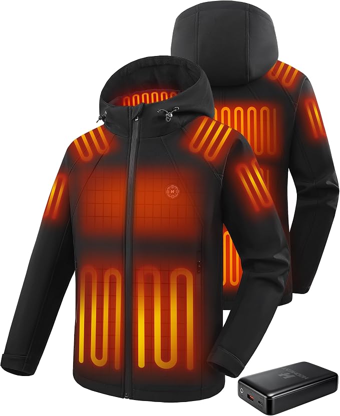 Chaqueta térmica para hombre con batería de 16000 mAh abrigo...