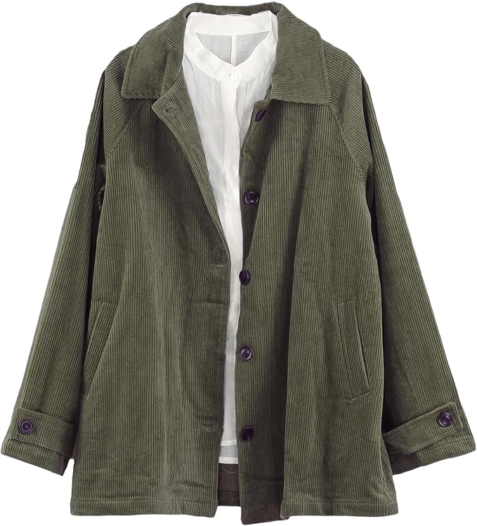Minibee Chaquetas de pana para mujer