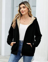 Zeagoo Chaqueta de forro polar Sherpa para mujer