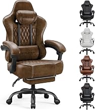 GTPLAYER Silla de juegos grande y alta con reposapiés