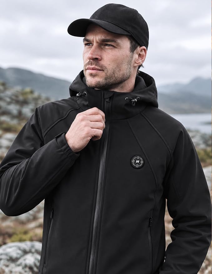 Chaqueta térmica para hombre con batería de 16000 mAh abrigo...