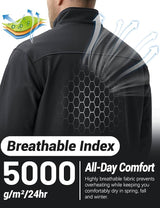 TACVASEN Chaqueta Softshell ligera para hombre