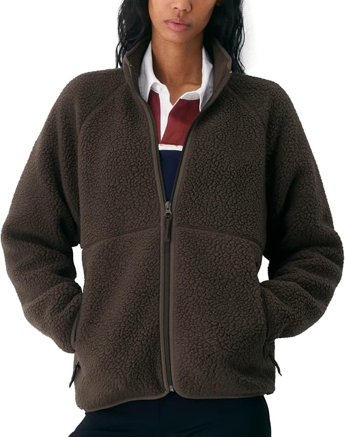Chaqueta de Forro Polar Mullido para Mujer Otoño Invierno Cá...