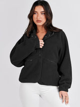 ANRABESS Chaqueta de forro polar mullido para mujer de otoño