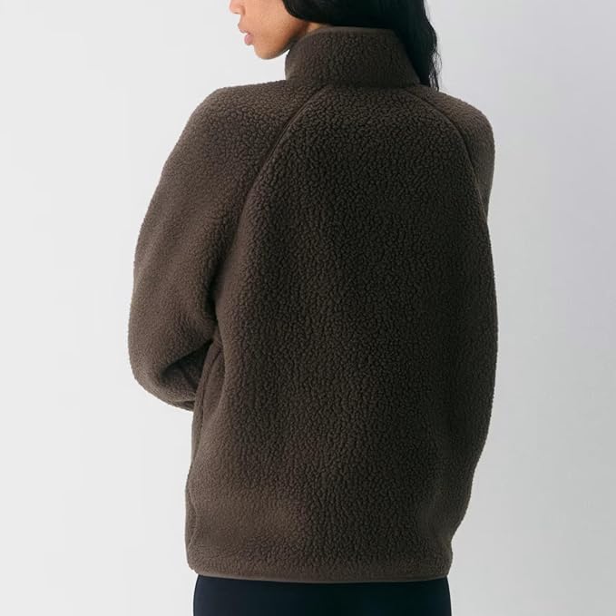 Chaqueta de Forro Polar Mullido para Mujer Otoño Invierno Cá...