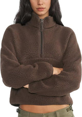 Sudaderas con cremallera de un cuarto para mujer