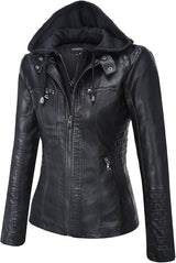 Tanming Chaqueta de piel sintética con capucha