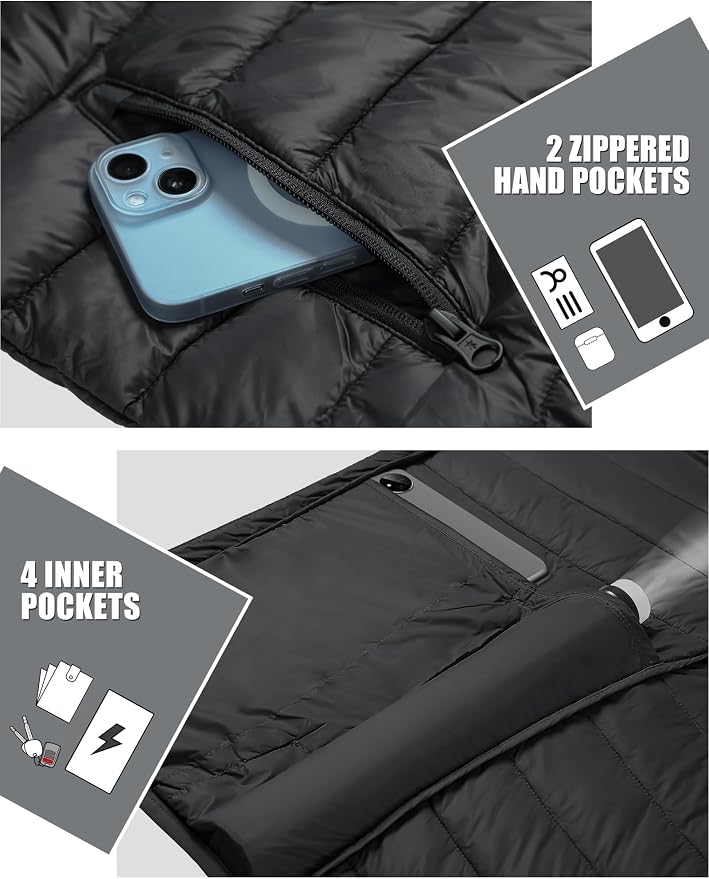 Pioneer Camp Men's Lightweight Packable Puffer Jacket Insula...