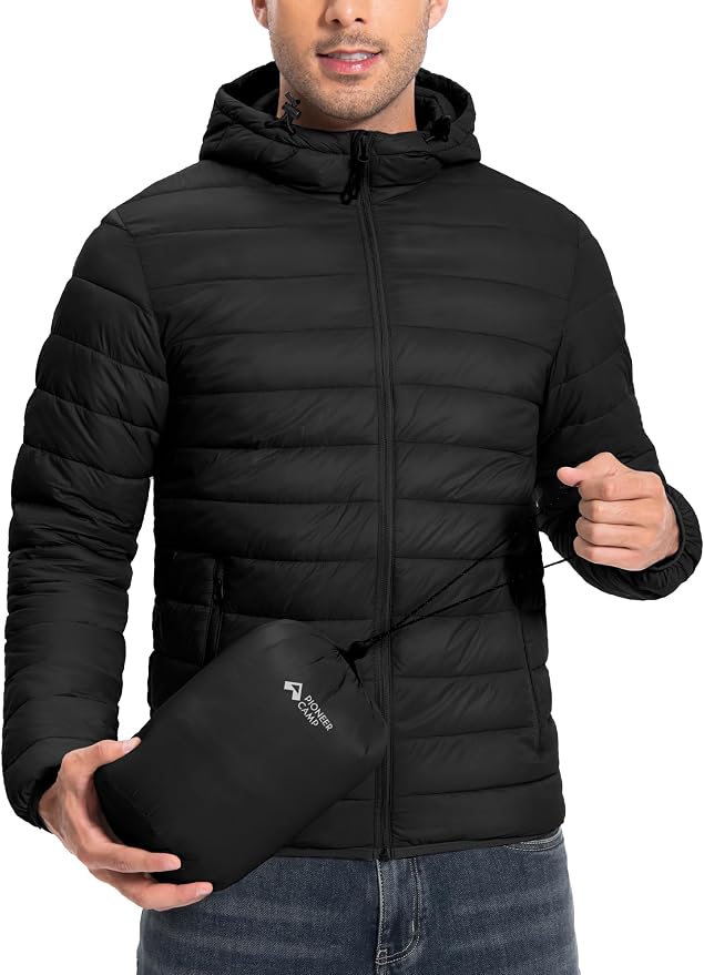 Pioneer Camp Men's Lightweight Packable Puffer Jacket Insula...