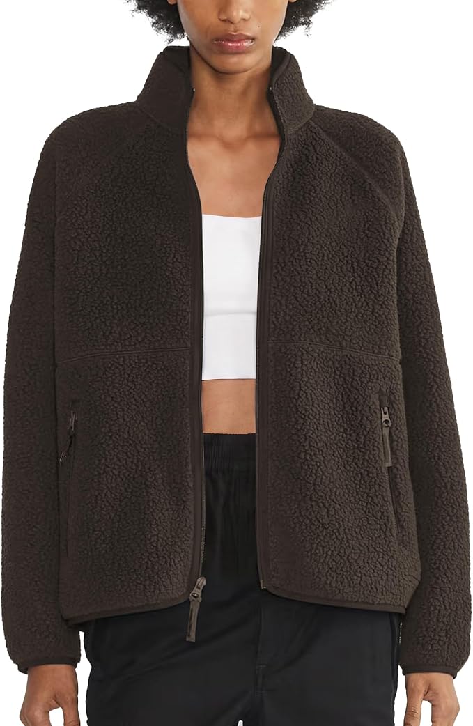 Chaqueta de Forro Polar Mullido para Mujer Otoño Invierno Cá...